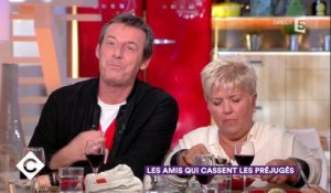 Jean-Luc Reichmann et Mimie Mathy au dîner - C à Vous - 10/01/2018