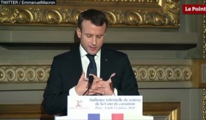 Emmanuel Macron sur la suppression de la Cour de justice de la République