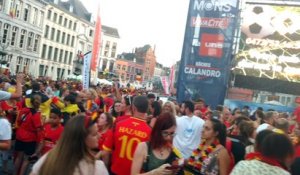 Mons: Belgique-Japon :  des supporters ivres de joie, la Belgique a gagné 3-2 ! Vidéo Eric Ghislain