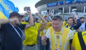 Le coin des supporters - Les Suédois en délire après leur qualification historique