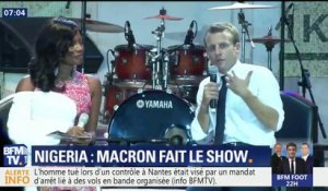 Macron fait le show à Lagos