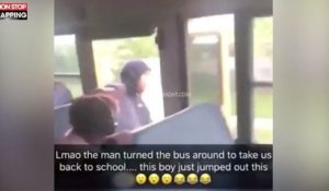 Etats-Unis : Un ado saute d'un bus scolaire en marche (vidéo)
