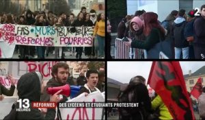 Réformes : des lycéens et étudiants protestent