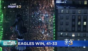 Des milliers de fans des Eagles envahissent Philadelphie suite à la victoire au Super Bowl 2018