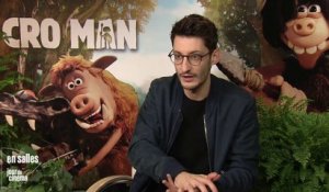 Pierre Niney dans le film d'animation Cro Man - Reportage cinéma