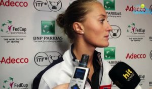 Fed Cup 2018 - Kristina Mladenovic : "Je me dois d'être là avec l'équipe de France, c'est normal"