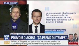 "La meilleure bataille pour le pouvoir d'achat, c'est le travail", dit Emmanuel Macron
