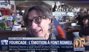 L'émotion de la mère de Martin Fourcade à Font-Romeu après sa 4e médaille d'or