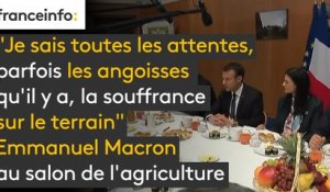 Salon de l'agriculture : "Je sais toutes les attentes, parfois les angoisses qu'il y a, la souffrance sur le terrain mais je suis convaincu que l'agriculture française est une terre de conquête", déclare Emmanuel Macron #SIA2018