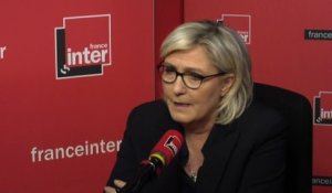 Marine Le Pen au micro de Marc Fauvelle