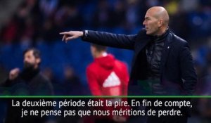 26e j. - Zidane : "Une défaite qui nous fait mal"