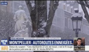 À cause de la neige, "l'accès à Montpellier est rendu difficile", signale Vinci Autoroutes