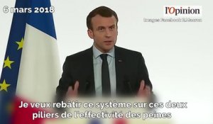 Fin des peines de moins d’un mois, forfaitisation des délits…  Emmanuel Macron dévoile sa «refondation» pénale