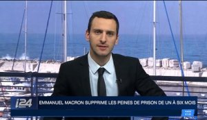 Emmanuel Macron supprime les peines de prison entre un et six mois