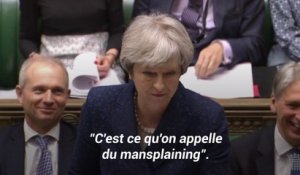 Theresa May accuse Jeremy Corbyn de "mansplaining" au Parlement britannique