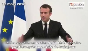 Énervé par une question, Emmanuel Macron devient cassant avec une journaliste
