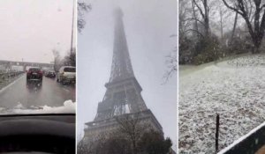 La neige revient à Paris... À trois jours du printemps