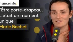 "Etre porte-drapeau, c'était un moment unique", raconte Marie Bochet, quadruple médaille d'or aux Jeux paralympiques 2018