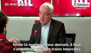 Grève SNCF: Guillaume Pepy annonce 50% des TER en circulation et 40% des TGV