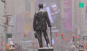 Pour l'arrivée du Printemps, les images de New York, ensevelie sous la neige