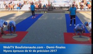 Nyons 2017, les duels au tir de précision :  Demi-Finale Dylan ROCHER vs JM PUCCINELLI