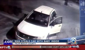 Il vole une voiture et se rend compte qu'il ya un bébé à l'interieur, regardez la réaction du voleur