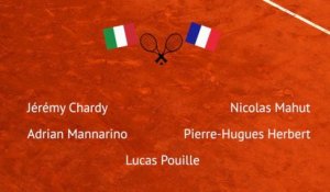 Coupe Davis - La France avec Chardy contre l'Italie