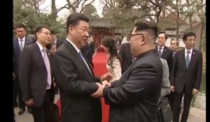 Les images de la rencontre "secrète" entre Kim Jong-un et Xi Jinping
