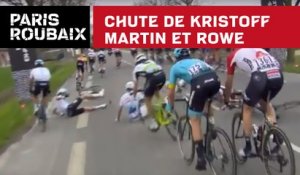 Chute de Kristoff, Martin et Rowe - Paris-Roubaix 2018