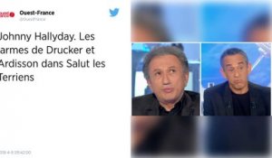 Johnny Hallyday. Les larmes de Drucker et Ardisson dans Salut les Terriens.