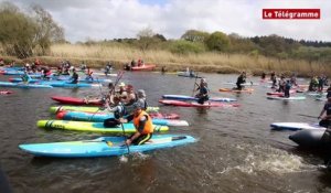 Pont-Scoff (56). Paddle race : 12 km avec le vent de face !