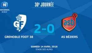 J31 Grenoble Foot 38 - AS Béziers (2-0), le résumé
