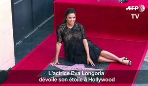 L'actrice Eva Longoria dévoile son étoile à Hollywood