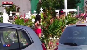 Johnny Hallyday : Laeticia, Jade et Joy se recueillent sur sa tombe à St-Barth (Vidéo)