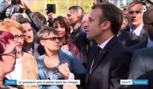 Emmanuel Macron pris à partie dans les Vosges