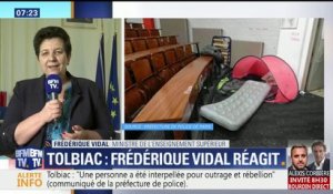 La ministre de l’Enseignement supérieur évoque de "nombreuses dégradations" à la fac de Tolbiac