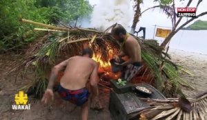 Koh-Lanta All Stars : Les jaunes mettent accidentellement le feu à leur cabane (Vidéo)