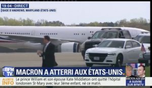 L'avion d'Emmanuel Macron vient d'atterrir sur la base aérienne d'Andrews à Maryland