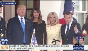 Emmanuel Macron accueilli par Donald Trump à la Maison Blanche