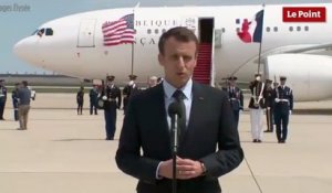 Emmanuel Macron arrive à Washington le 23 avril 2018
