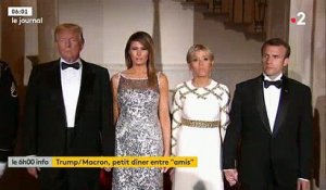 Les images du fastueux dîner donné cette nuit par Donald et Melania Trump en hommage au couple Macron à la Maison Blanche