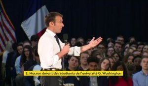 Etats-Unis : "La grève ne doit pas donner l'orientation d'une action publique", lance Emmanuel Macron