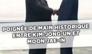 Poignée de main historique entre Kim Jong-un et Moon Jae-in