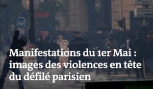 Manifestations du 1er-Mai : images des violences en tête du défilé parisien