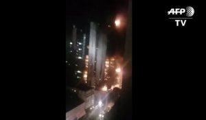 Brésil: images amateur de l'effondrement d'une tour à Sao Paulo