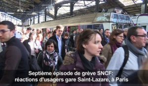 Septième épisode de grève SNCF: paroles d'usagers gare St Lazare