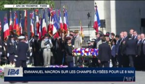 Emmanuel Macron sur les Champs-Elysées pour le 8 mai