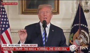 Donald Trump: "J'annonce ce soir que les USA vont se retirer de l'accord nucléaire iranien.