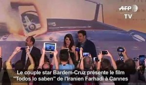 Cruz, Bardem et Farhadi présentent 'Todos lo saben" à Cannes