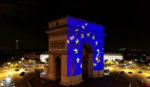 Pour la fête de l'Europe, l'Arc de Triomphe se met aux couleurs de l'Union